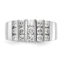 14K White Gold 1 Carat Lab Grown Diamond VS SI+ G+ Complete Fashion Band view 4