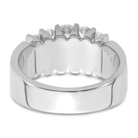 14K White Gold 1 Carat Lab Grown Diamond VS SI+ G+ Complete Fashion Band view 5