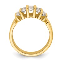 14K Yellow Gold 1 Carat Lab Grown Diamond VS SI+ G+ Complete Fashion Band view 2