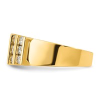 14K Yellow Gold 1 Carat Lab Grown Diamond VS SI+ G+ Complete Fashion Band view 3