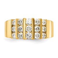 14K Yellow Gold 1 Carat Lab Grown Diamond VS SI+ G+ Complete Fashion Band view 4