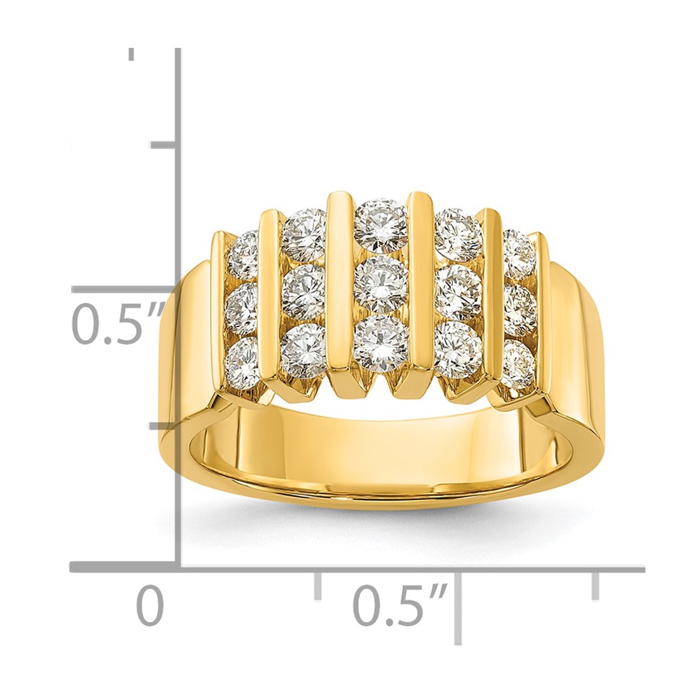 14k 1 carat Lab Grown Diamond VS/SI+ G+ Complete Fashion Band (RM7486-100-7YLG)