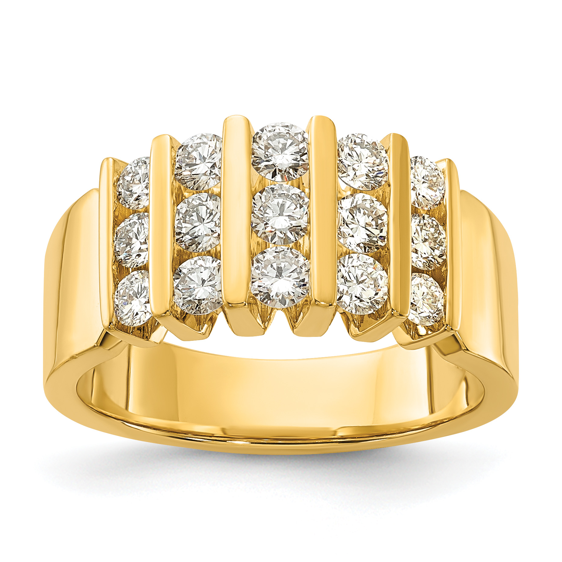 14k 1 carat Lab Grown Diamond VS/SI+ G+ Complete Fashion Band (RM7486-100-7YLG)
