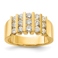 14K Yellow Gold 1 Carat Lab Grown Diamond VS SI+ G+ Complete Fashion Band view 1