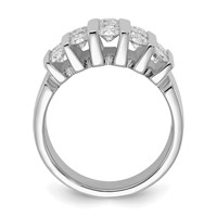 14K White Gold 1.50 Carat Lab Grown Diamond VS SI+ G+ Complete Fashion Band view 2
