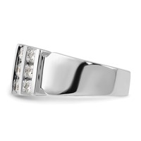 14K White Gold 1.50 Carat Lab Grown Diamond VS SI+ G+ Complete Fashion Band view 3