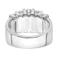 14K White Gold 1.50 Carat Lab Grown Diamond VS SI+ G+ Complete Fashion Band view 5