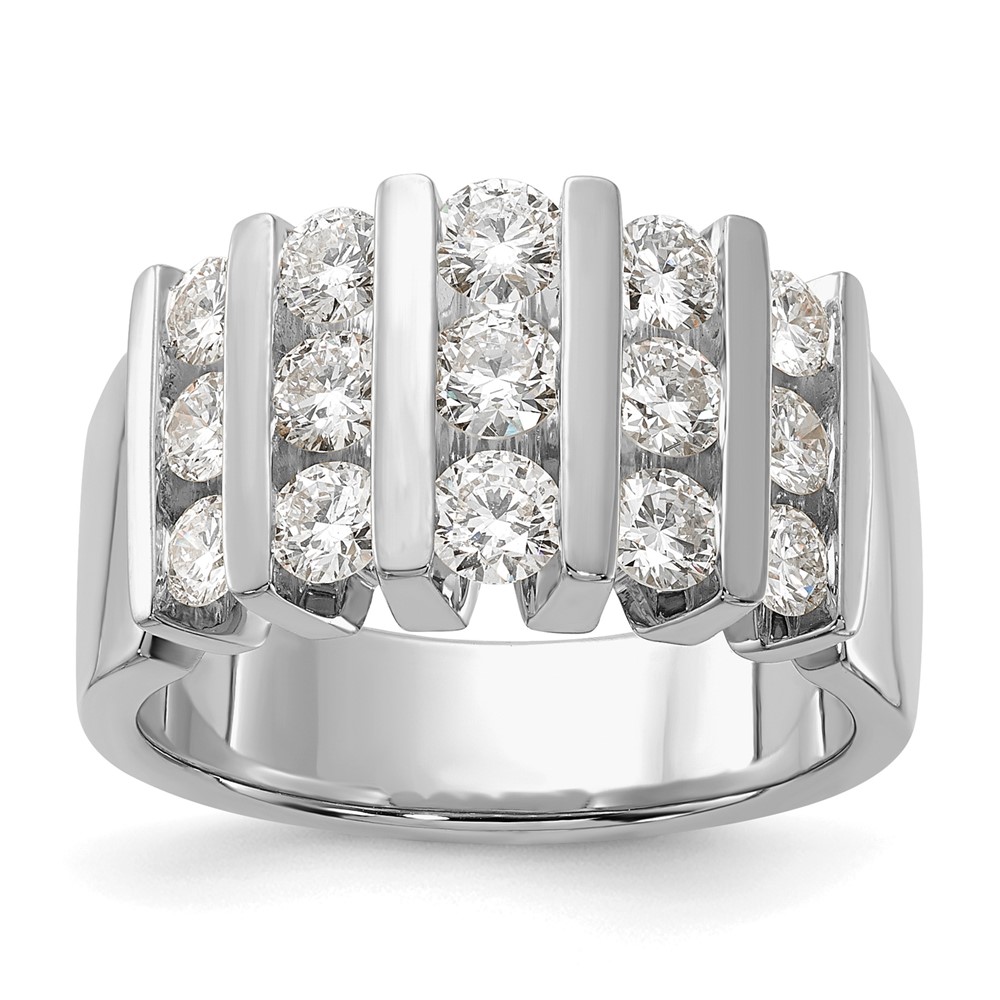 14k White Gold 1 1/2 carat Lab Grown Diamond VS/SI+ G+ Complete Fashion Band (RM7486-150-7WLG)