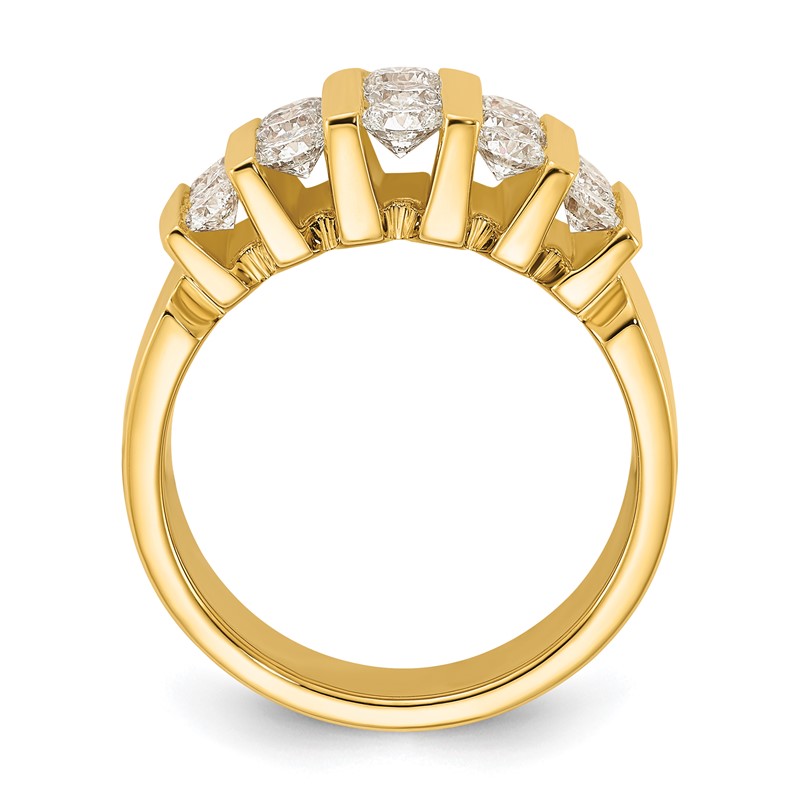 14k 1 1/2 carat Lab Grown Diamond VS/SI+ G+ Complete Fashion Band