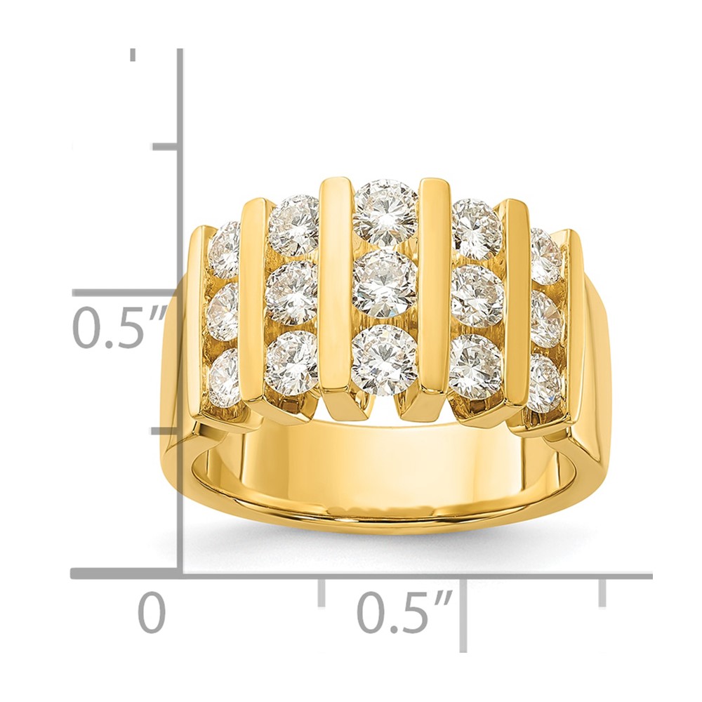 14k 1 1/2 carat Lab Grown Diamond VS/SI+ G+ Complete Fashion Band (RM7486-150-7YLG)
