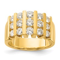 14K Yellow Gold 1.50 Carat Lab Grown Diamond VS SI+ G+ Complete Fashion Band view 1