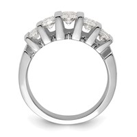 14K White Gold 2 Carat Lab Grown Diamond VS SI+ G+ Complete Fashion Band view 2