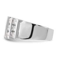 14K White Gold 2 Carat Lab Grown Diamond VS SI+ G+ Complete Fashion Band view 3