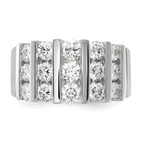 14K White Gold 2 Carat Lab Grown Diamond VS SI+ G+ Complete Fashion Band view 4