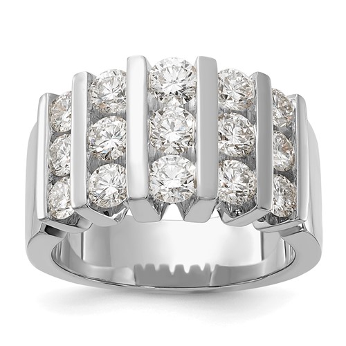 14K White Gold 2 Carat Lab Grown Diamond VS SI+ G+ Complete Fashion Band