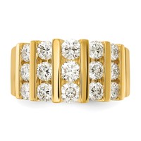 14K Yellow Gold 2 Carat Lab Grown Diamond VS SI+ G+ Complete Fashion Band view 5