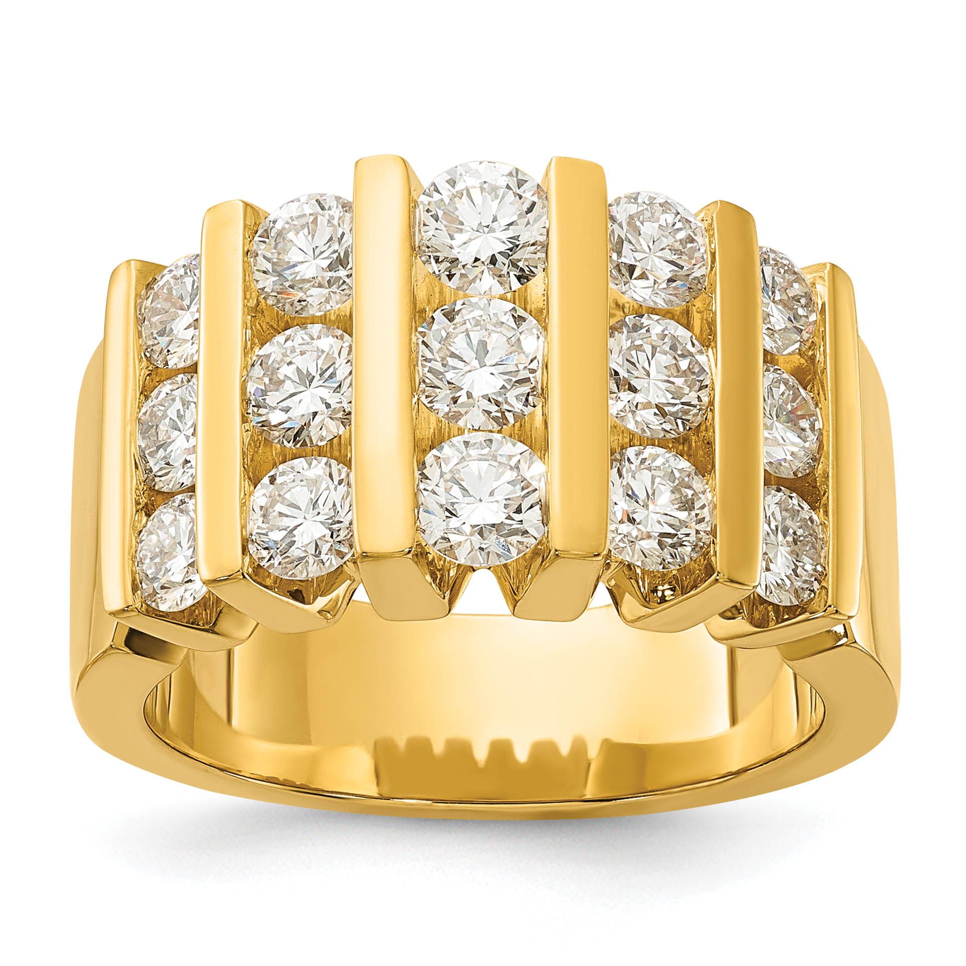 14k 2 carat Lab Grown Diamond VS/SI+ G+ Complete Fashion Band (RM7486-200-7YLG)