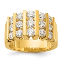14K Yellow Gold 2 Carat Lab Grown Diamond VS SI+ G+ Complete Fashion Band view 1
