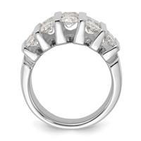 14K White Gold 3 Carat Lab Grown Diamond VS SI+ G+ Complete Fashion Band view 2