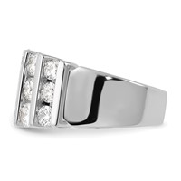 14K White Gold 3 Carat Lab Grown Diamond VS SI+ G+ Complete Fashion Band view 3