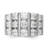 14K White Gold 3 Carat Lab Grown Diamond VS SI+ G+ Complete Fashion Band view 4