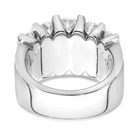 14K White Gold 3 Carat Lab Grown Diamond VS SI+ G+ Complete Fashion Band view 5