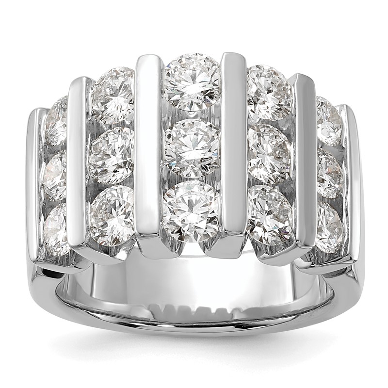 14k White Gold 3 carat Lab Grown Diamond VS/SI+ G+ Complete Fashion Band