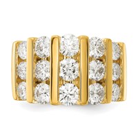 14K Yellow Gold 3 Carat Lab Grown Diamond VS SI+ G+ Complete Fashion Band view 4