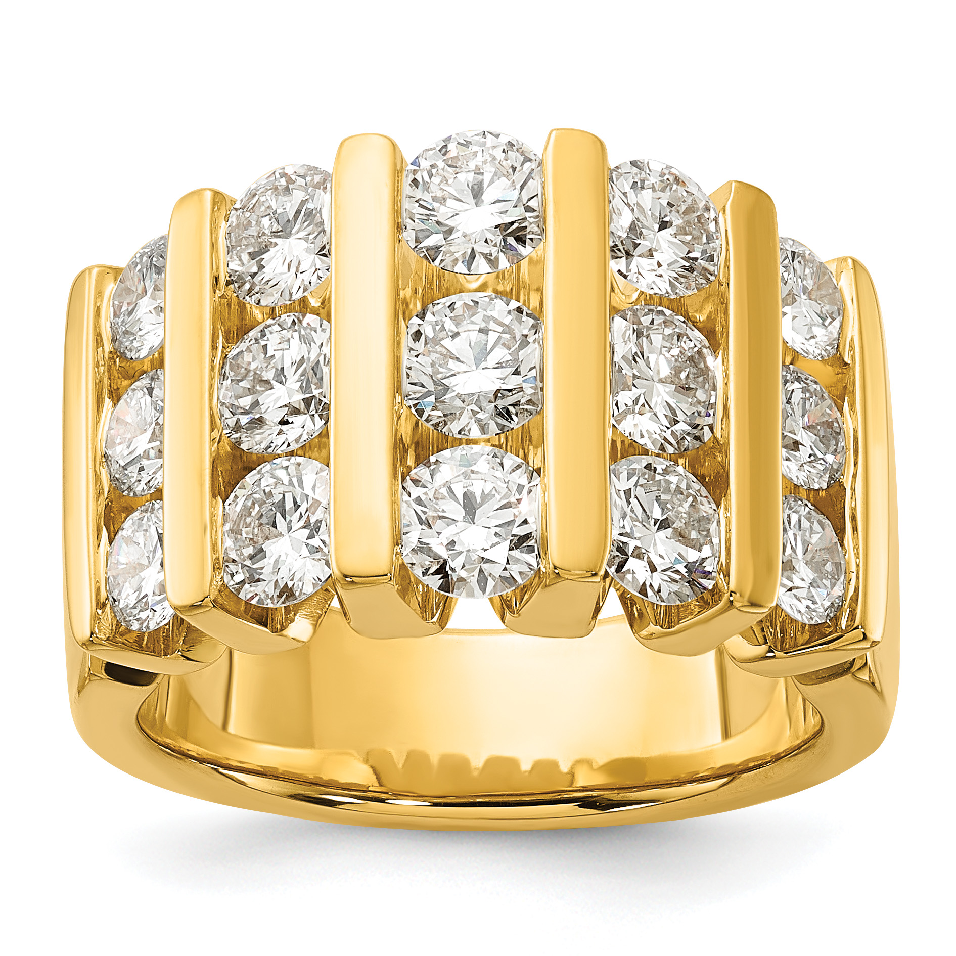 14k 3 carat Lab Grown Diamond VS/SI+ G+ Complete Fashion Band (RM7486-300-7YLG)