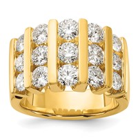 14K Yellow Gold 3 Carat Lab Grown Diamond VS SI+ G+ Complete Fashion Band view 1