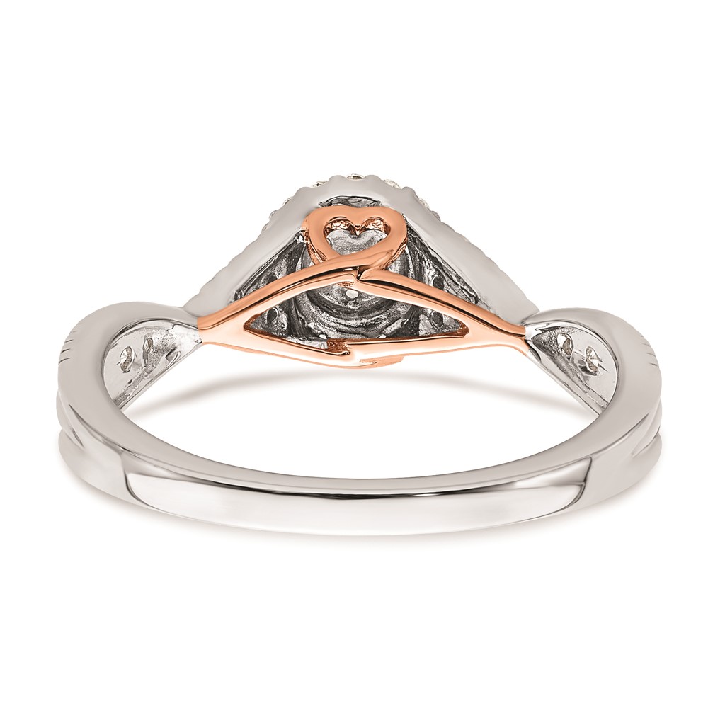 14k White and Rose Gold Complete Diamond Halo Cluster Engagement Ring 14k White and Rose Gold Complete Diamond Halo Cluster Engagement Ring