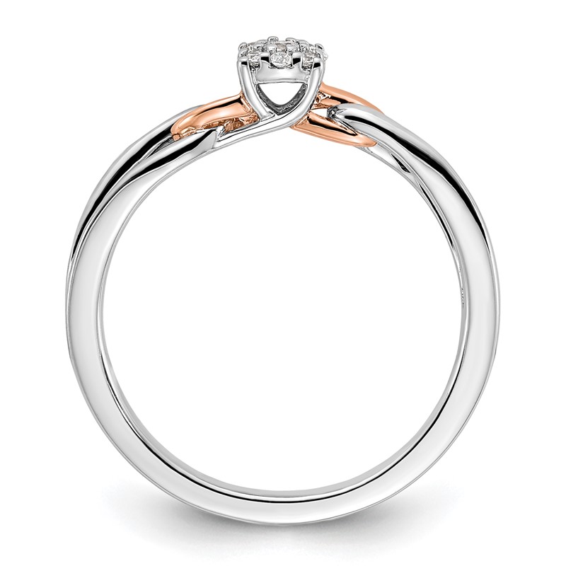 14K Two-Tone Lab Grown Diamond VS/SI+ G+ Cluster Ring