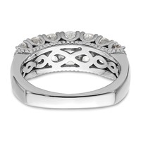 14K White Gold 1.62 Carat Lab Grown Diamond VS SI+ G+ Complete Double Row Fashion Band view 5