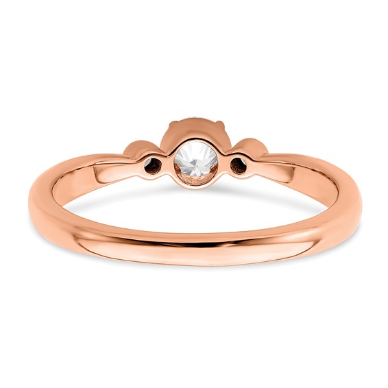 First Promise 14k Rose Gold 1/4 carat Lab Grown Diamond VS/SI+ G+ Complete Petite Engagement Ring
