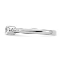 First Promise 14K White Gold 0.25 Carat Lab Grown Diamond VS SI+ G+ Complete Petite Engagement Ring view 4