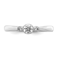 First Promise 14K White Gold 0.25 Carat Lab Grown Diamond VS SI+ G+ Complete Petite Engagement Ring view 5