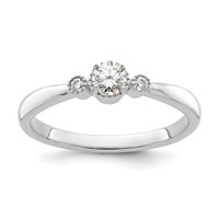 First Promise 14K White Gold 0.25 Carat Lab Grown Diamond VS SI+ G+ Complete Petite Engagement Ring view 1