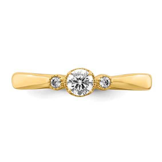 First Promise 14k 1/4 carat Lab Grown Diamond VS/SI+ G+ Complete Petite Engagement Ring