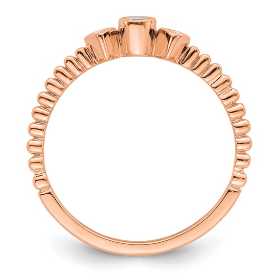 Petite Round Diamond Promise Rings