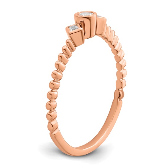 Petite Round Diamond Promise Rings