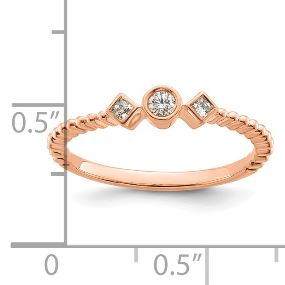 Petite Round Diamond Promise Rings