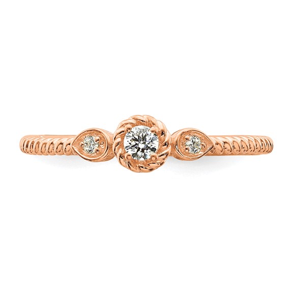 Petite Round Diamond Promise Rings