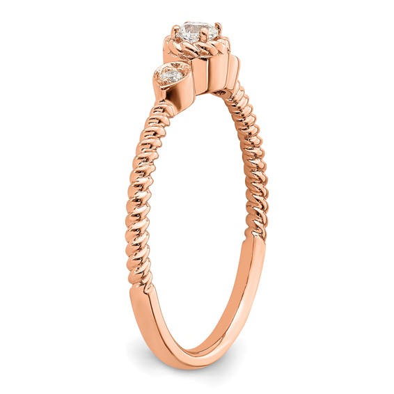 Petite Round Diamond Promise Rings