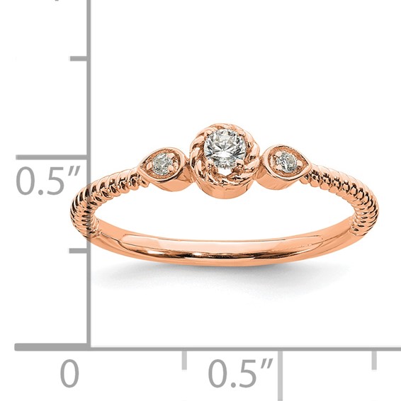 Petite Round Diamond Promise Rings