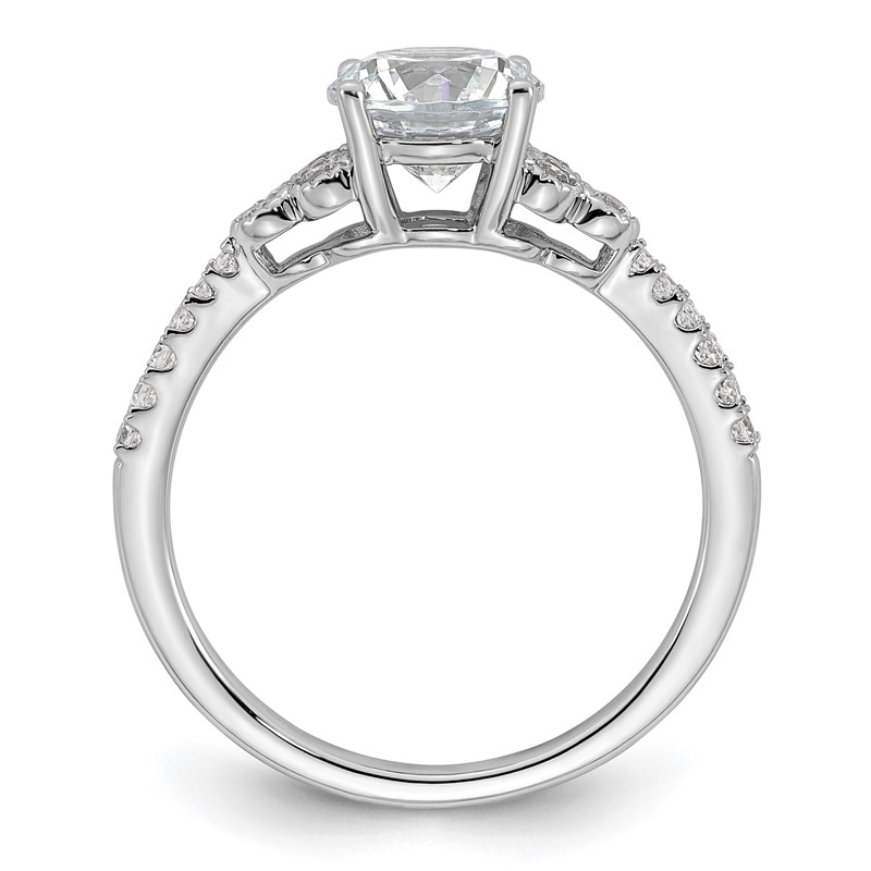 14K White Gold Lab Grown Diamond VS/SI+ G+ Semi-Mount Engagement Rin