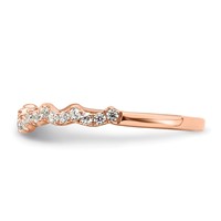 14K Rose Gold 0.20 Carat Lab Grown Diamond VS SI+ G+ Complete Wedding Band view 4