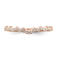 14K Rose Gold 0.20 Carat Lab Grown Diamond VS SI+ G+ Complete Wedding Band view 5