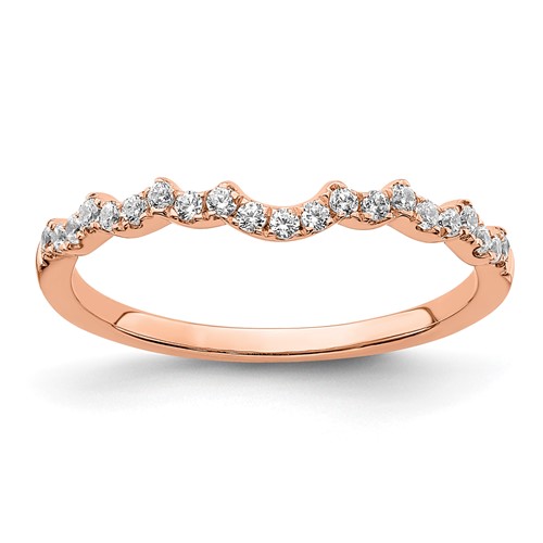 14K Rose Gold 0.20 Carat Lab Grown Diamond VS SI+ G+ Complete Wedding Band