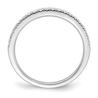 14K White Gold 0.25 Carat Lab Grown Diamond VS SI+ G+ Complete Wedding Band view 3
