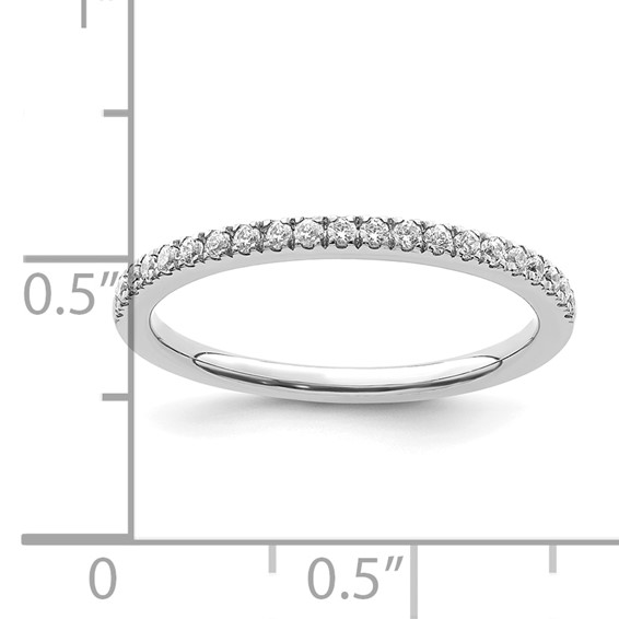 14k White Gold 1/4 carat Lab Grown Diamond VS/SI+ G+ Complete Wedding Band